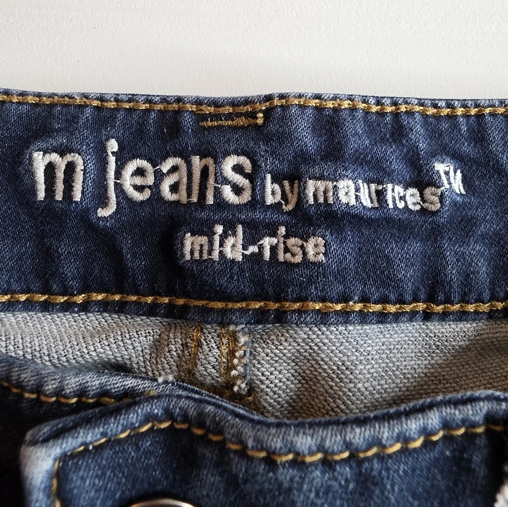 Maurices Sz S Super Soft Plaid Cuff Mid Rise Jeans Skinny Bx-3168